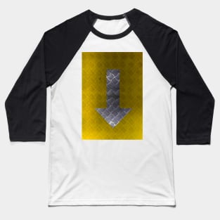 Industrial Arrow Tread Plate - Down Baseball T-Shirt